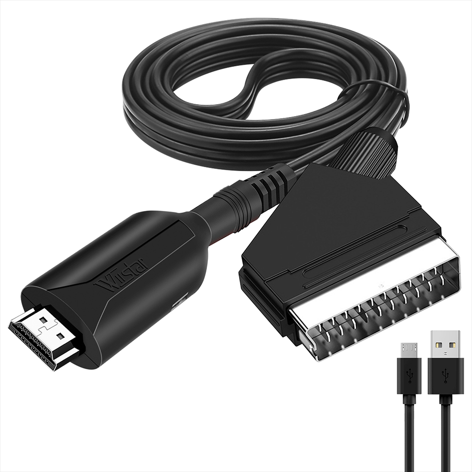 Scart To Hdmi - Convertitore cavo HDMI-compatibile con SCART Adattatore